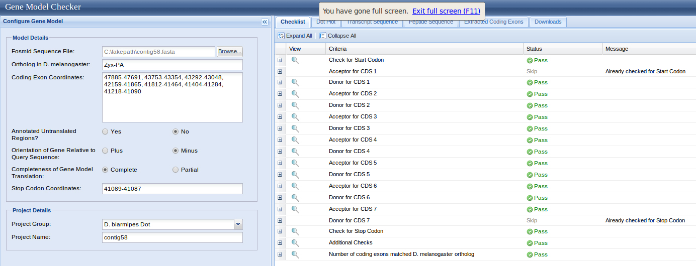 Zyx gene model checker